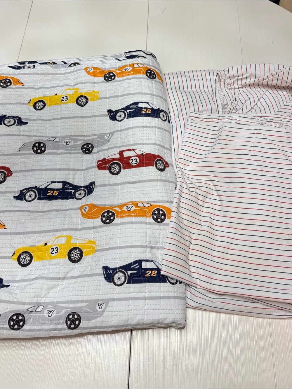 Kids' Race Car Quilt and bedding 4 pieces Twin Set
